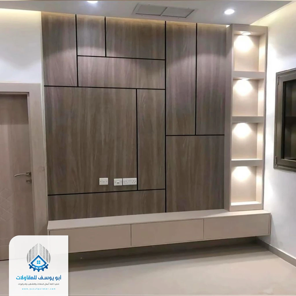 ديكورات جدران شيبورد حي الروضة شمال الرياض