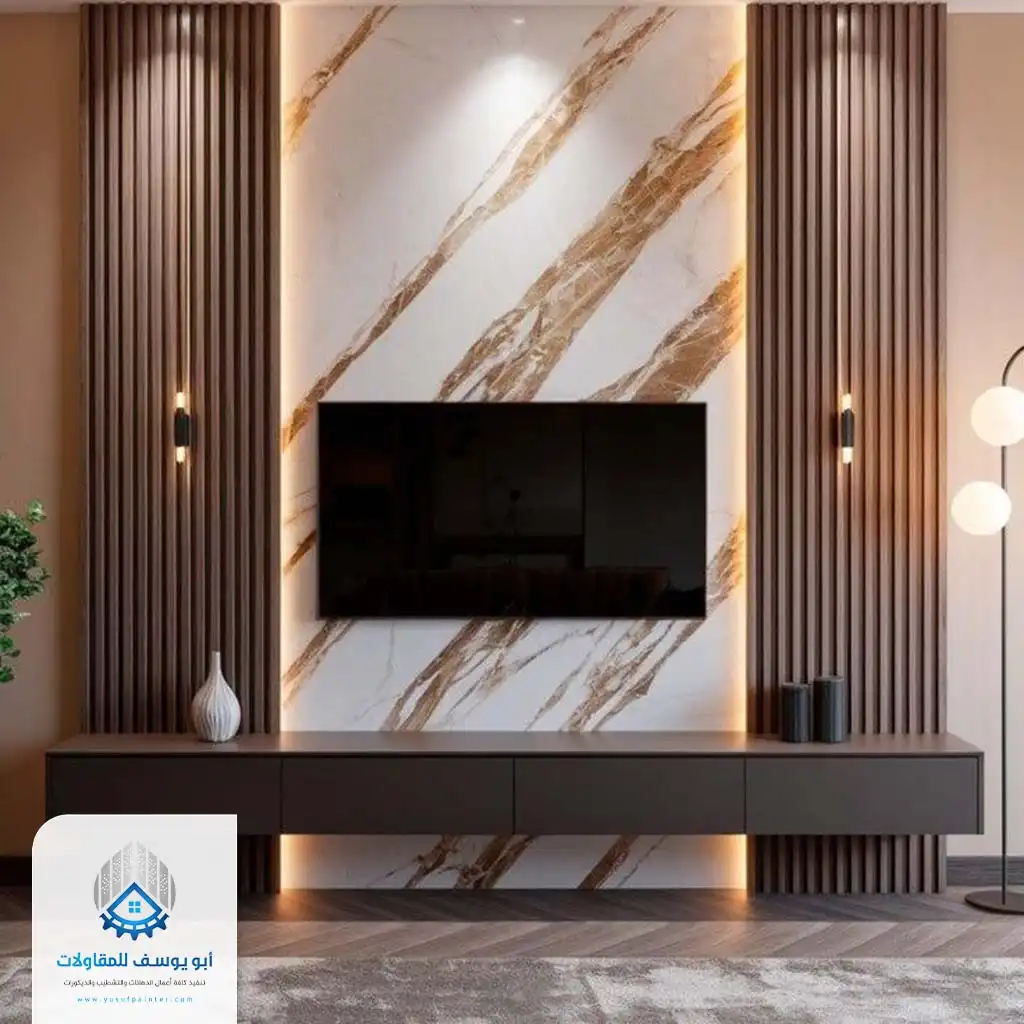 ديكورات شاشات بديل الخشب والرخام حي العليا بالرياض